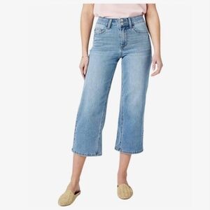 Judy Blue High Waist Double Waistband Cropped Wide Leg Jeans Size 29